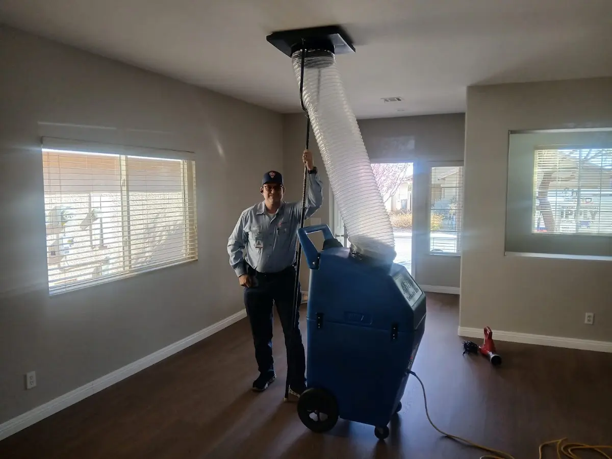 Professional Dryer Vent Cleaning work inside a St. Marys home